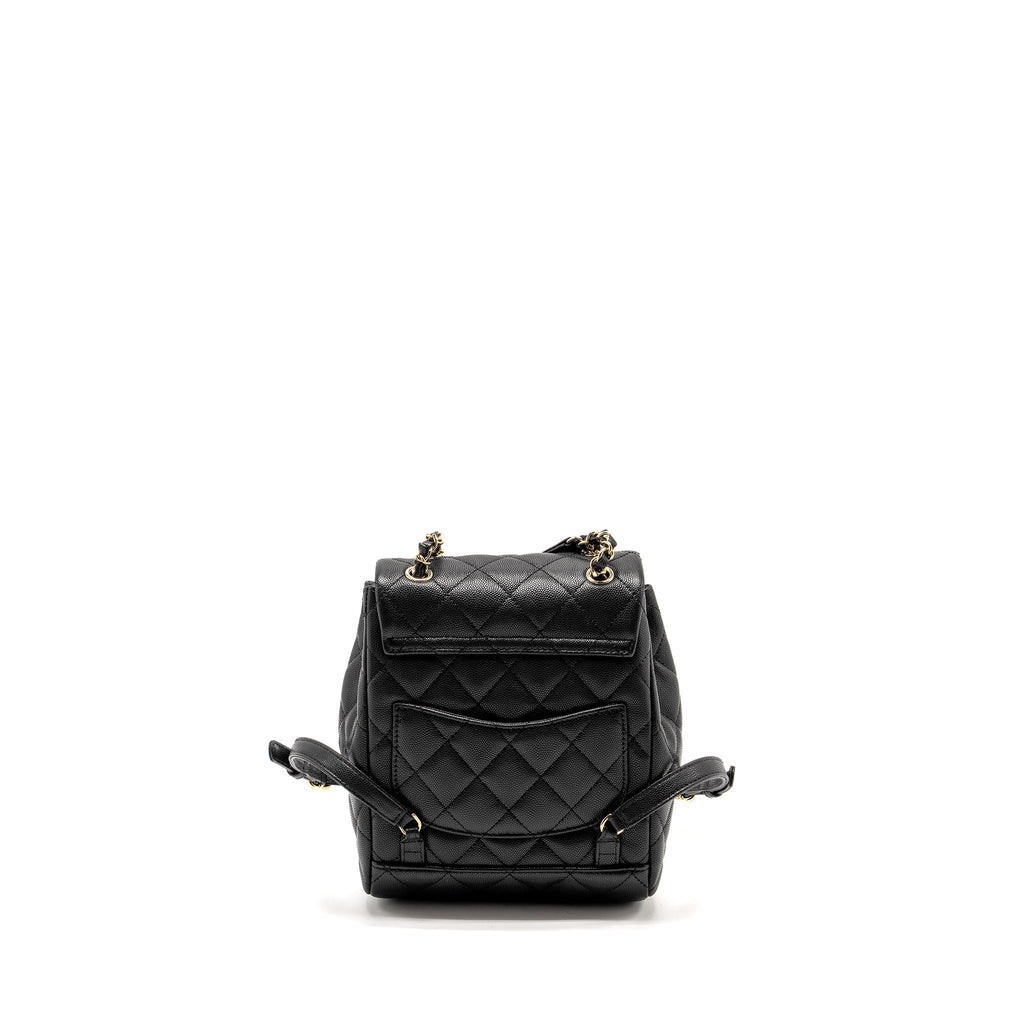 Chanel 23s Quilted Mini Backpack Caviar Black L (Microchip)