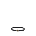 Gucci Size 80 Leather Belt Double G Buckle with Pearl Calfskin Black Brushed