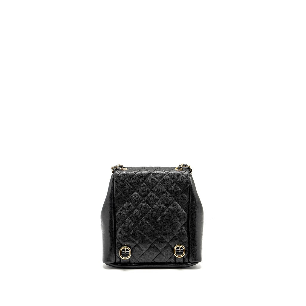 Chanel Triple Pack Backpack Caviar Black L (microchip)
