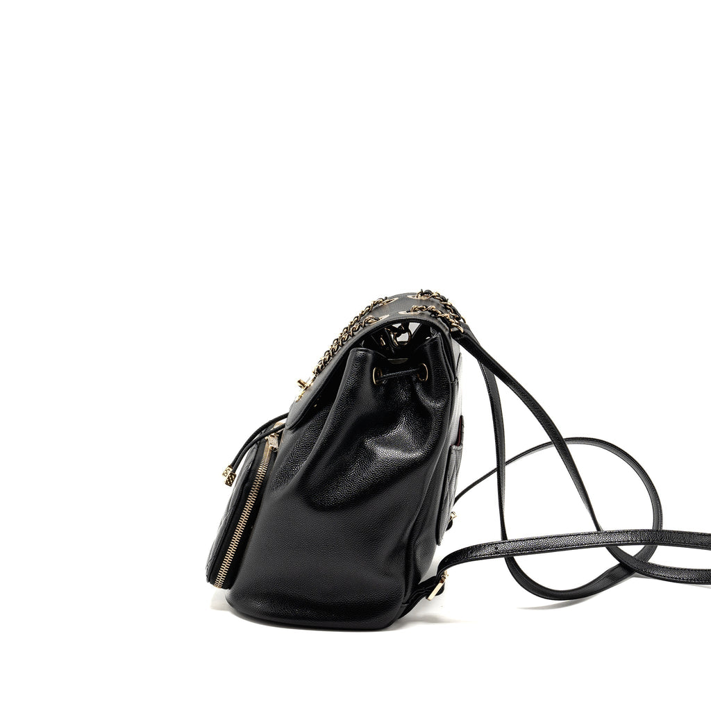 Chanel Affinity Backpack Caviar Black L (Microchip)