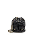 Chanel Drawstring Two Pockets Backpack Calfskin Black