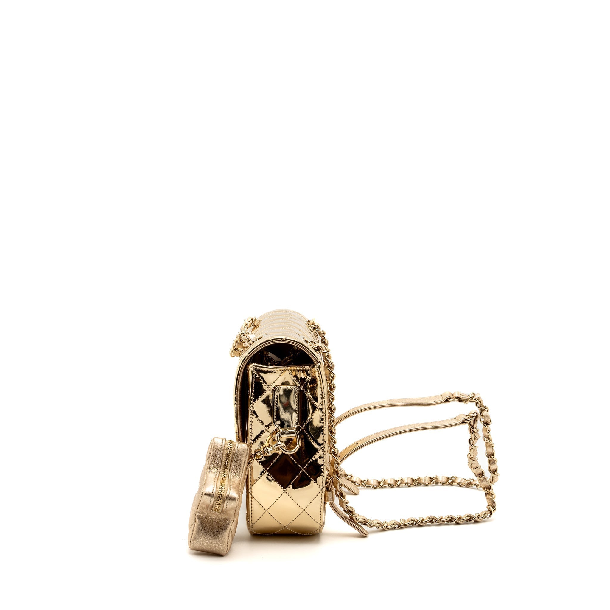 Chanel 24C backpack with star patent gold L (microchip)