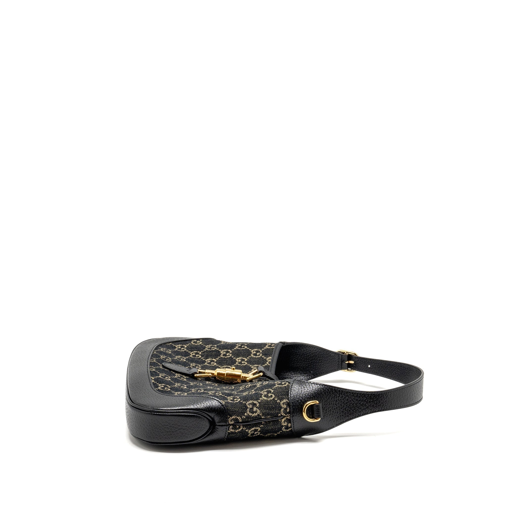 Gucci Jackie 1961 Small Shoulder Bag Denim/Leather Black