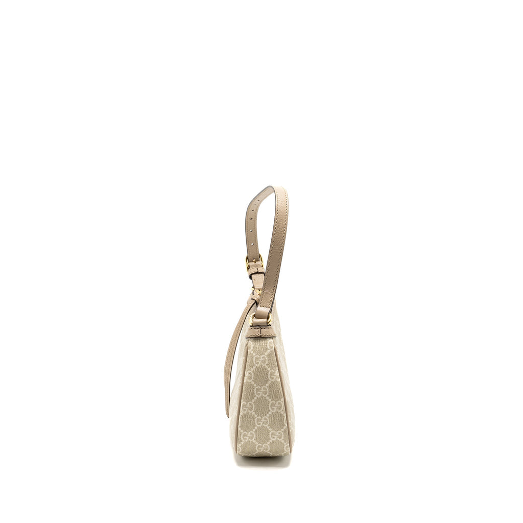 Gucci Ophidia Small Shoulder Bag GG Supreme Canvas Beige / White