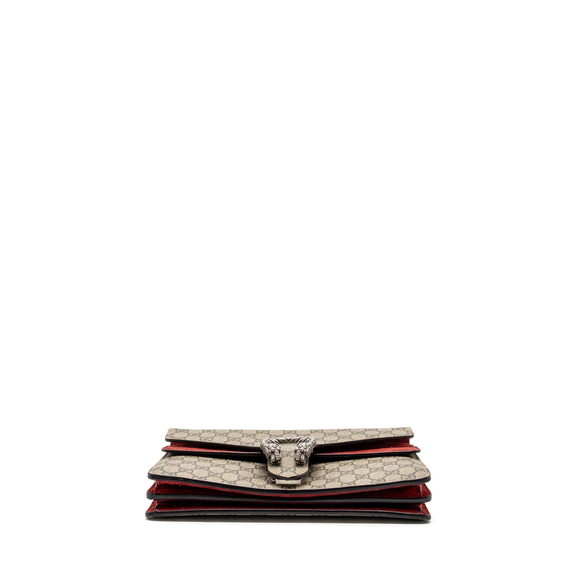 Gucci small Dionysus GG shoulder bag GG supreme canvas/ red SHW