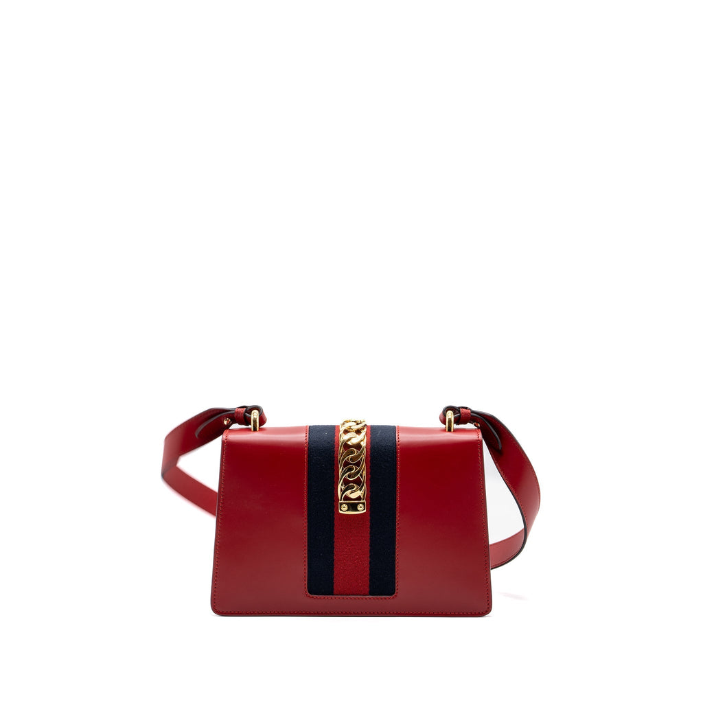 Gucci Sylvie shoulder bag calfskin red