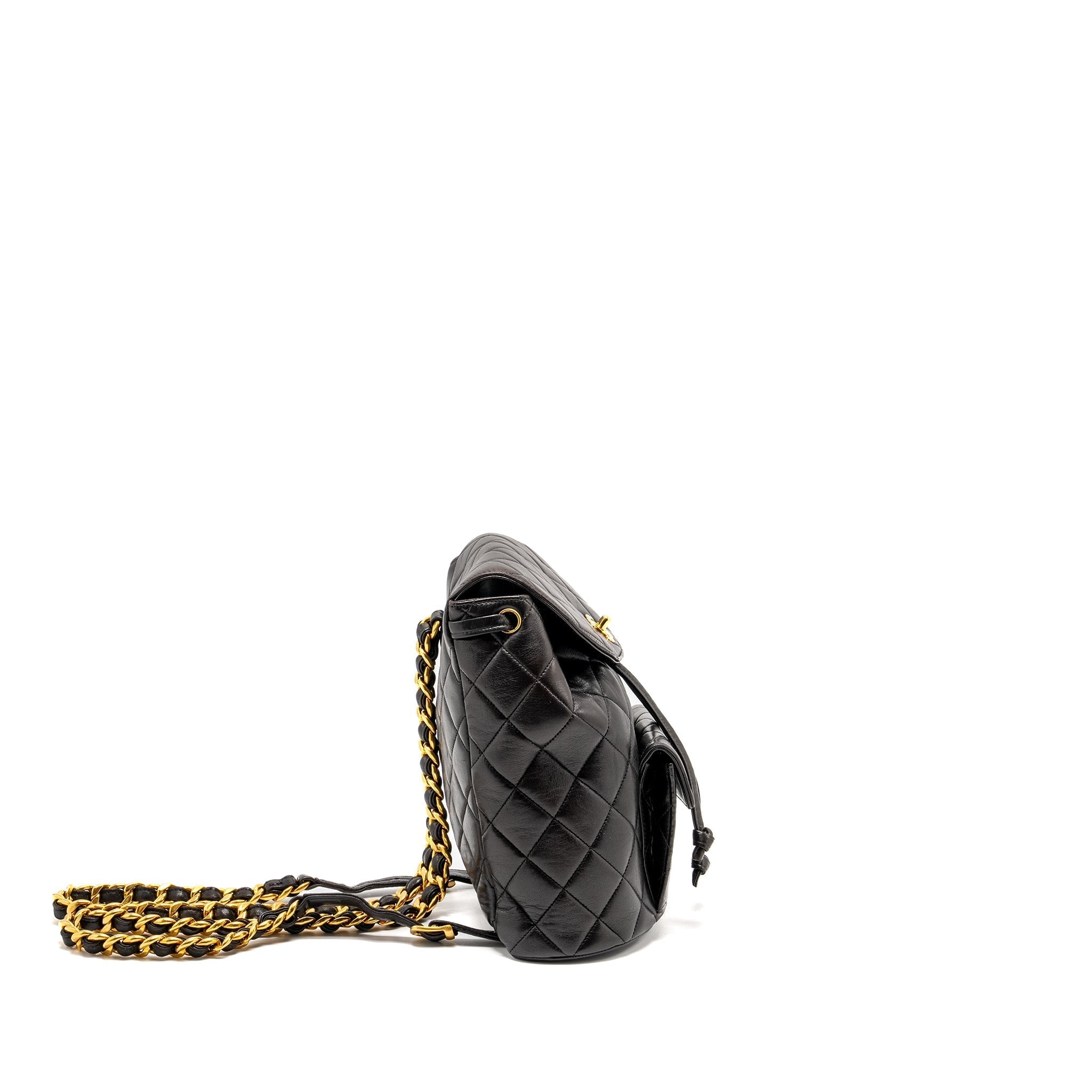 Chanel Vintage Duma Backpack Lambskin Black