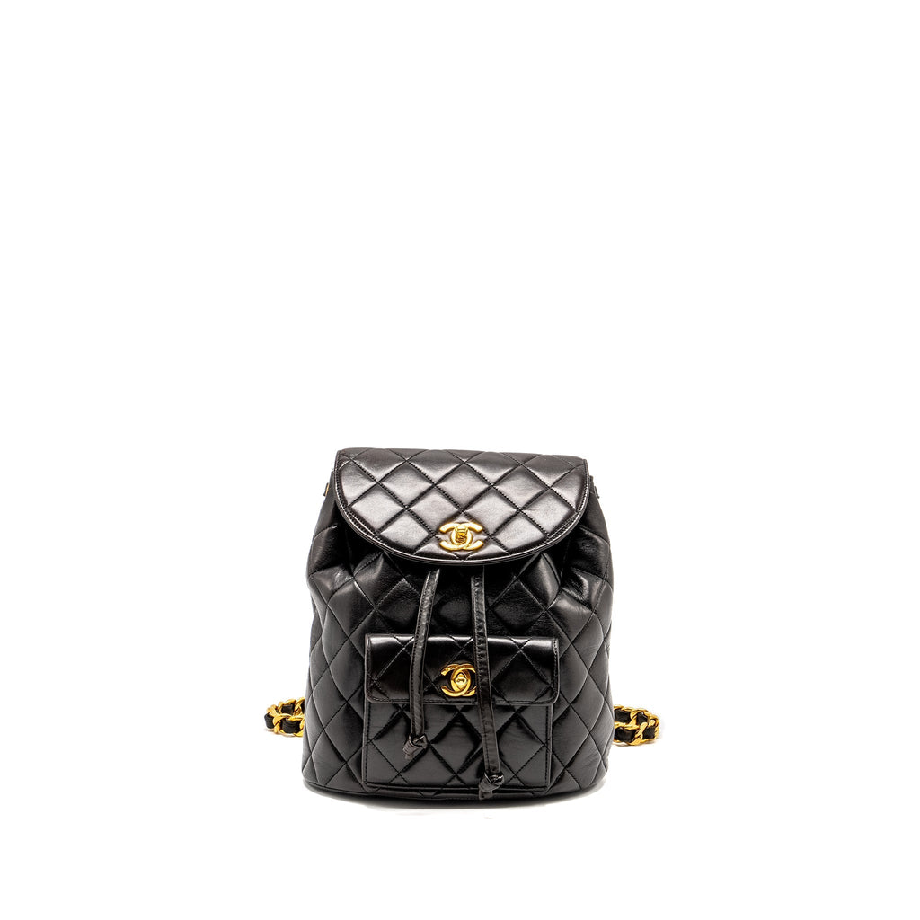 Chanel Vintage Duma Backpack Lambskin Black