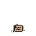 Chanel Mini Filigree Vanity Clutch Caviar Beige / Black