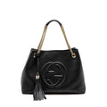 Gucci Interlocking G Soho Tote Bag Calfskin Black