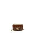 Gucci super mini GG marmont calfskin caramel