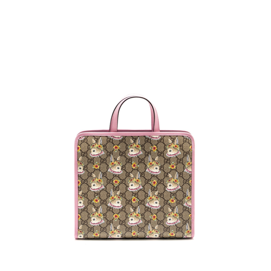 Gucci Children�s Yuko Higuchi Tote Bag GG Supreme Canvas/Leather Pink/Multicolour SHW