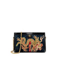 Gucci Ophidia Chain Bag Dragon Embroidered Suede Blue/Black/Multicolour