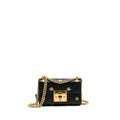 Gucci padlock chain bag bee print calfskin black