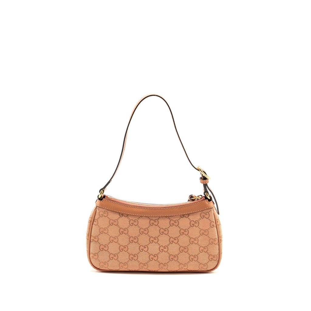 Gucci Small Ophidia Hobo Bag GG Supreme Canvas Pink L