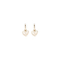 Chanel Round Heart Shape Dropped Earring Light Gold Tone