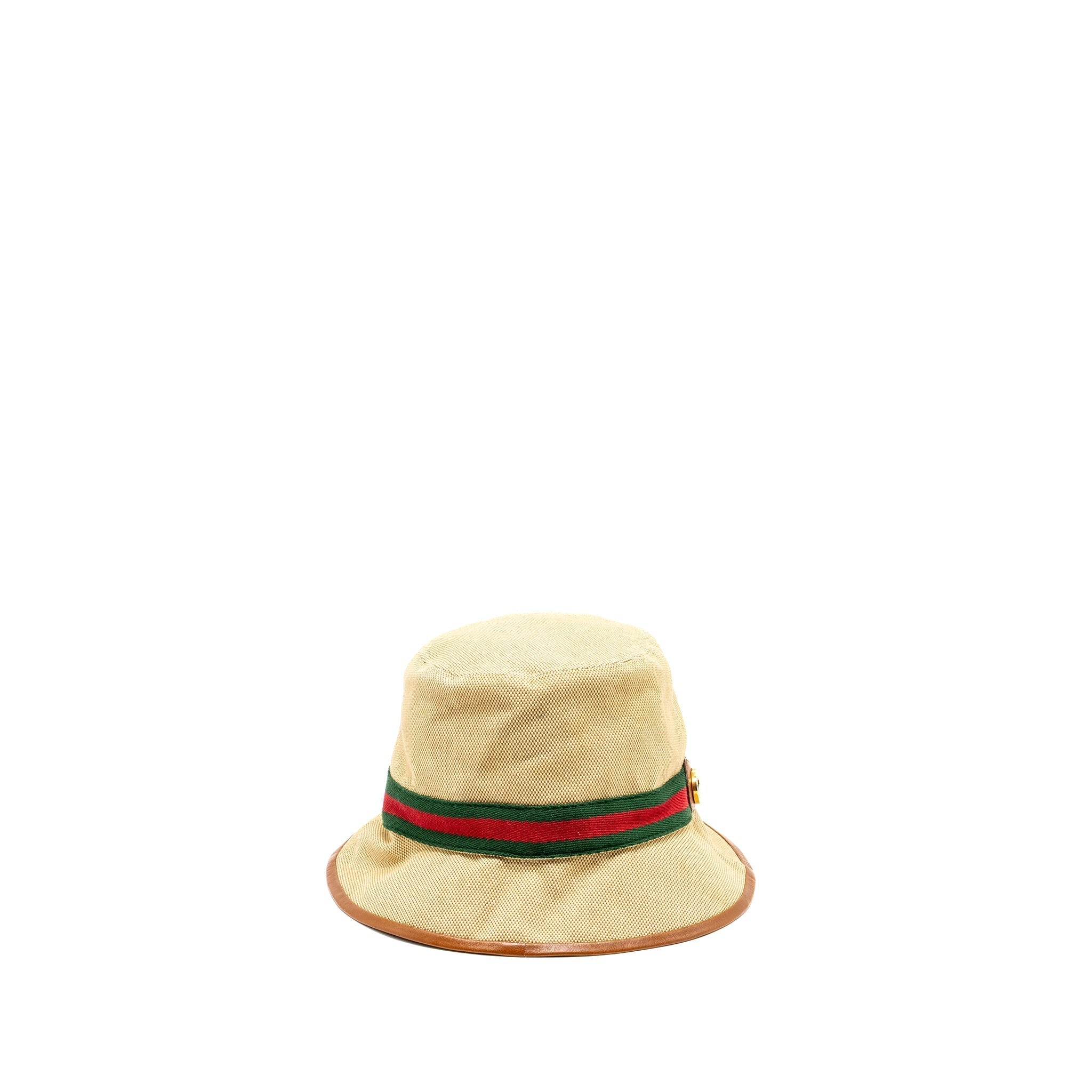 Gucci Size M Bucket Hat Canvas Brown