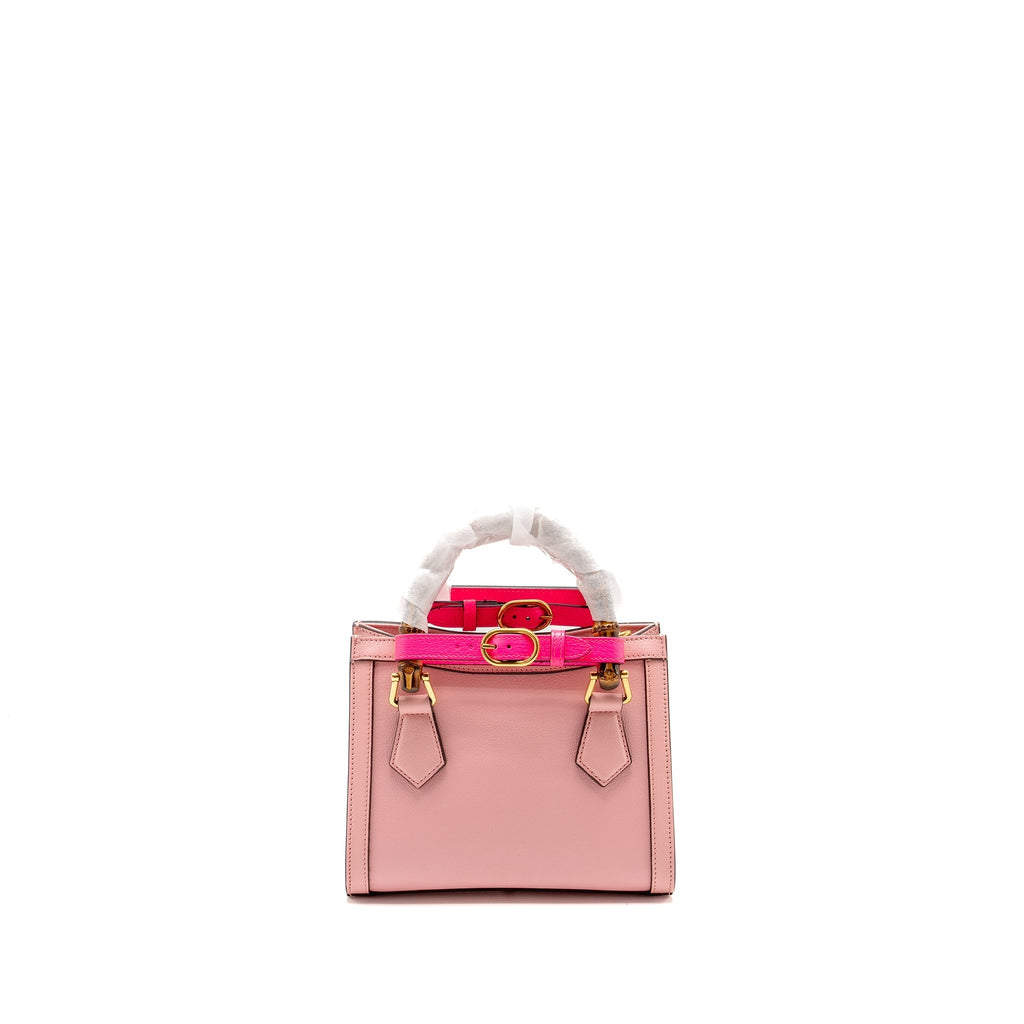 Gucci Mini Diana Bamboo Tote Bag Leather Pink