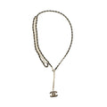 Chanel CC logo Dropped Waist Chain Belt leather Chain/Pearl L