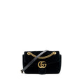 Gucci Small GG Marmont Bag Velvet Black