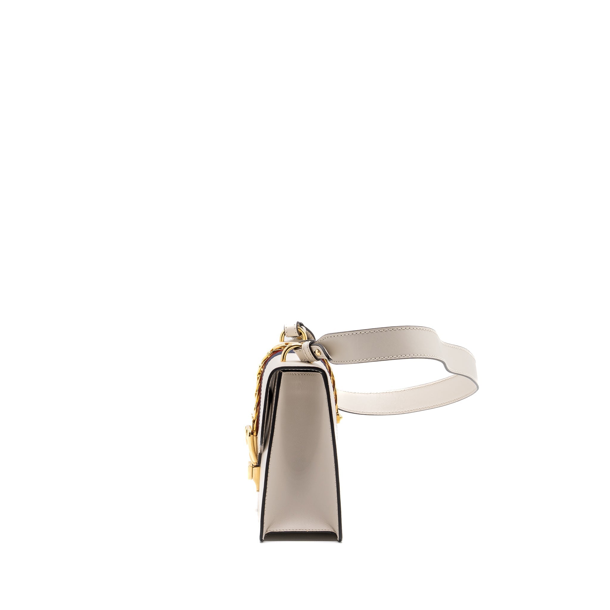 Gucci Sylvie Shoulder Bag Calfskin White
