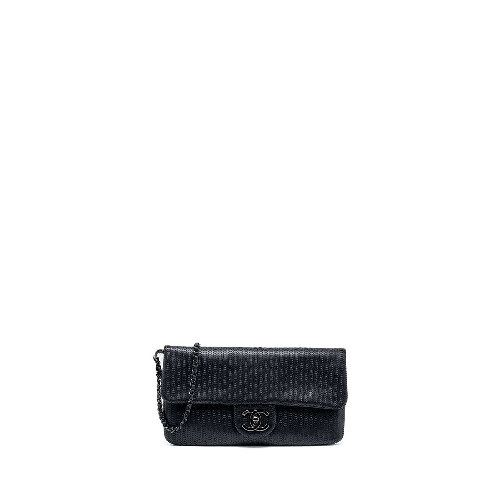 Chanel Flap Clutch Lambskin Black with Black Hardware