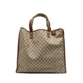 Gucci large shopping tote bag GG supreme canvas / brown