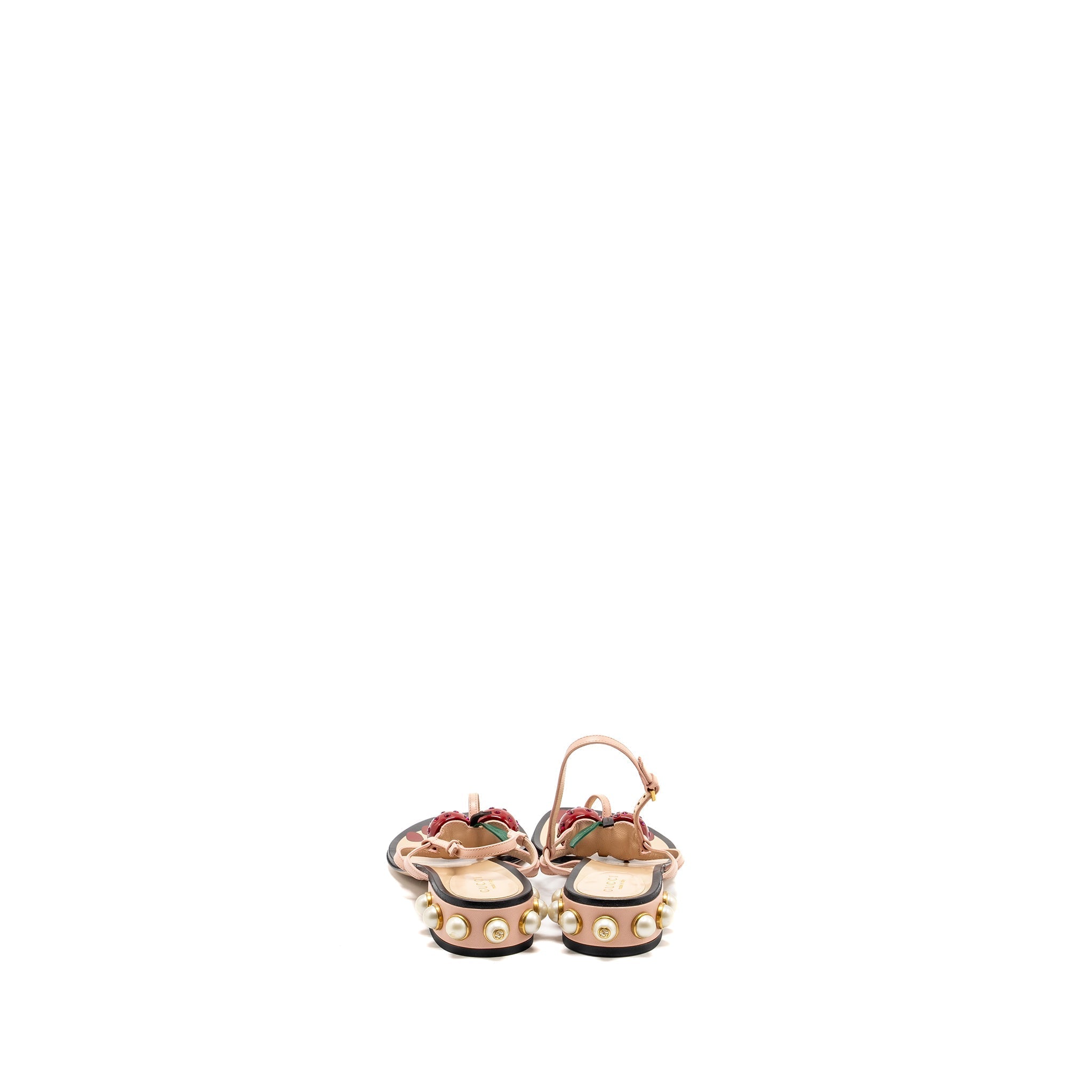 Gucci Size 36.5 hatsumomo Cherry-Embellished Sandal Multicolour