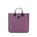 Gucci kids tote bag canvas / leather pink / dark blue