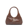 Gucci Vintage Jackie Bag GG Supreme Calfskin Brown