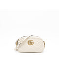 Gucci GG Marmont Camera Shoulder Bag Calfskin White