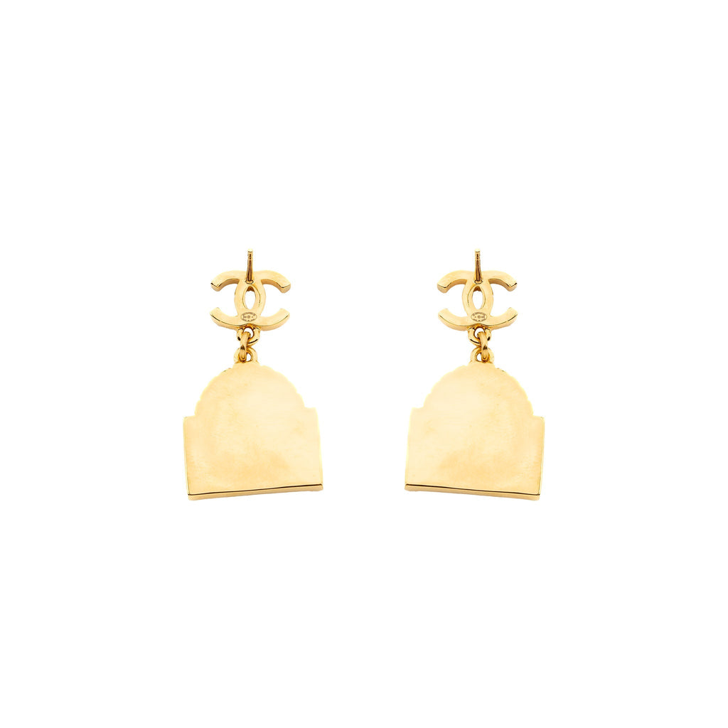 Chanel CC Logo Rue Cambo Drop Earring