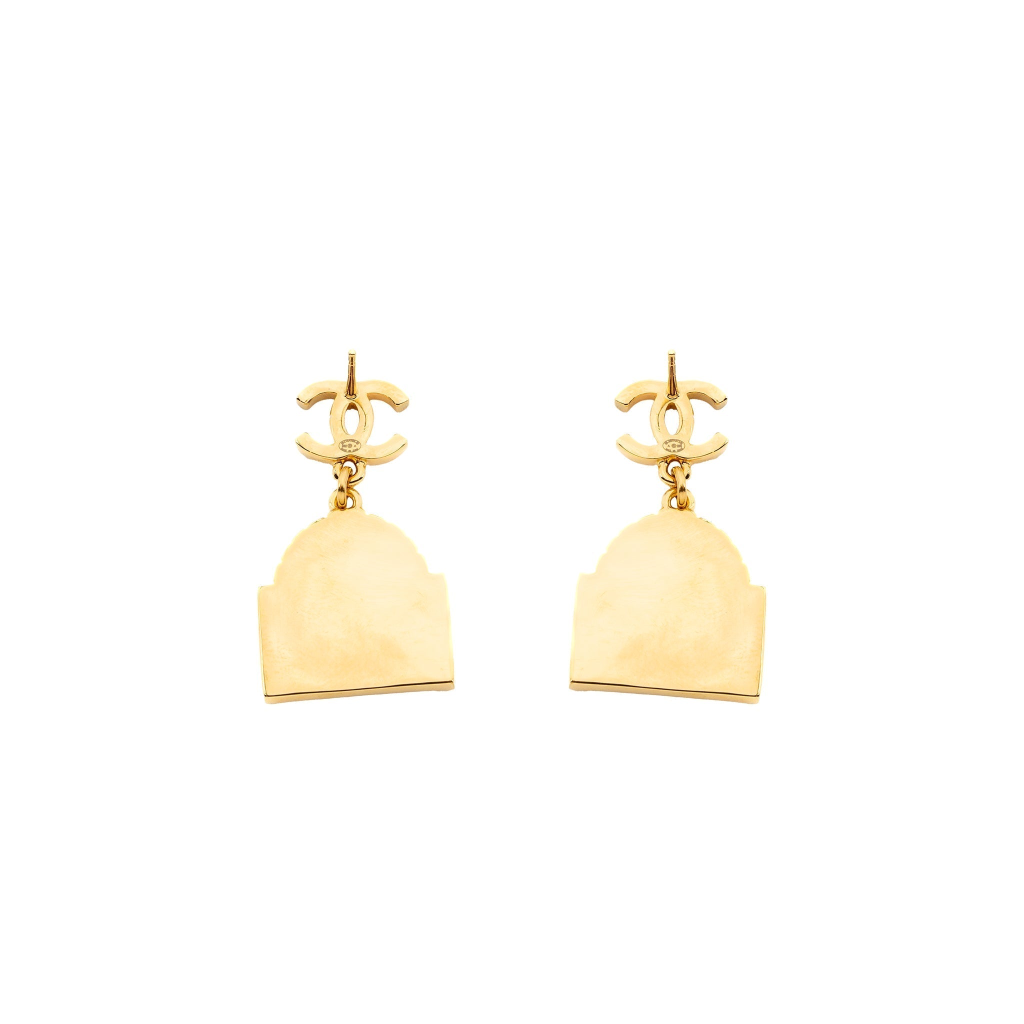 Chanel CC Logo Rue Cambo Drop Earring