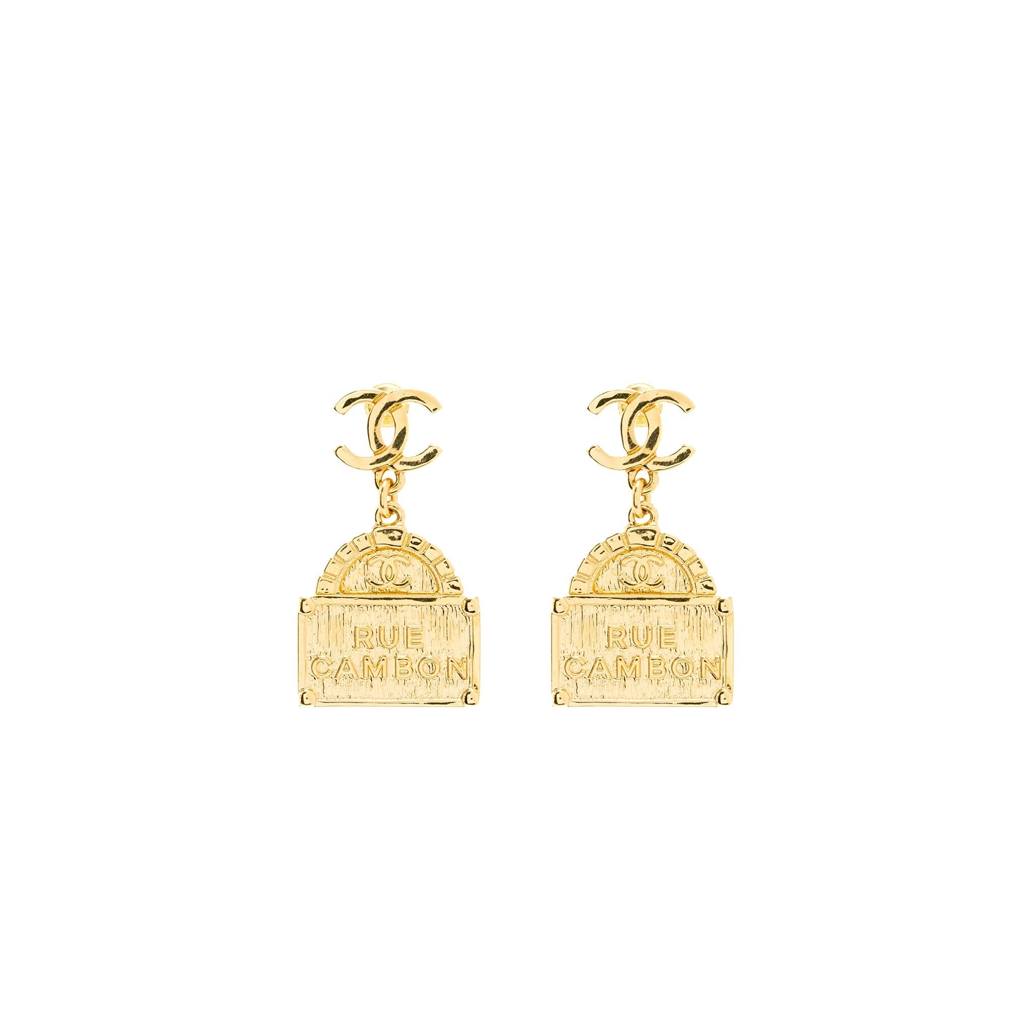 Chanel CC Logo Rue Cambo Drop Earring