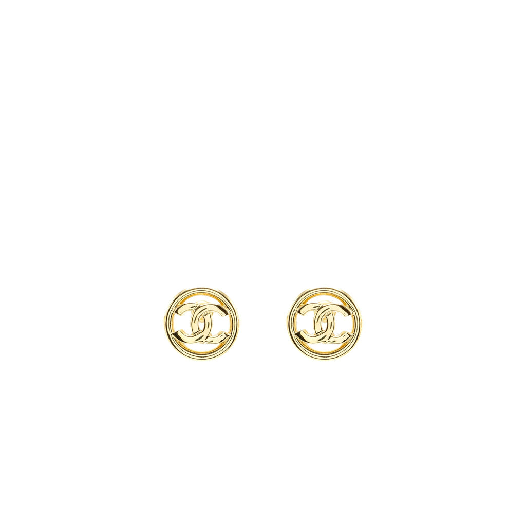 Chanel round CC Logo earrings