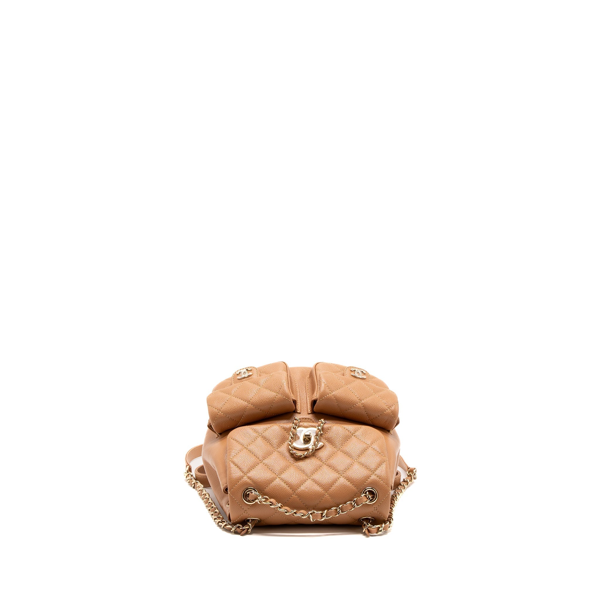 Chanel 23p Triple Pack Backpack Caviar Dark Beige L(Microchip)