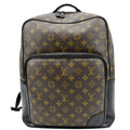 LOUIS VUITTON Dean Monogram Macassar Canvas Backpack Bag Black