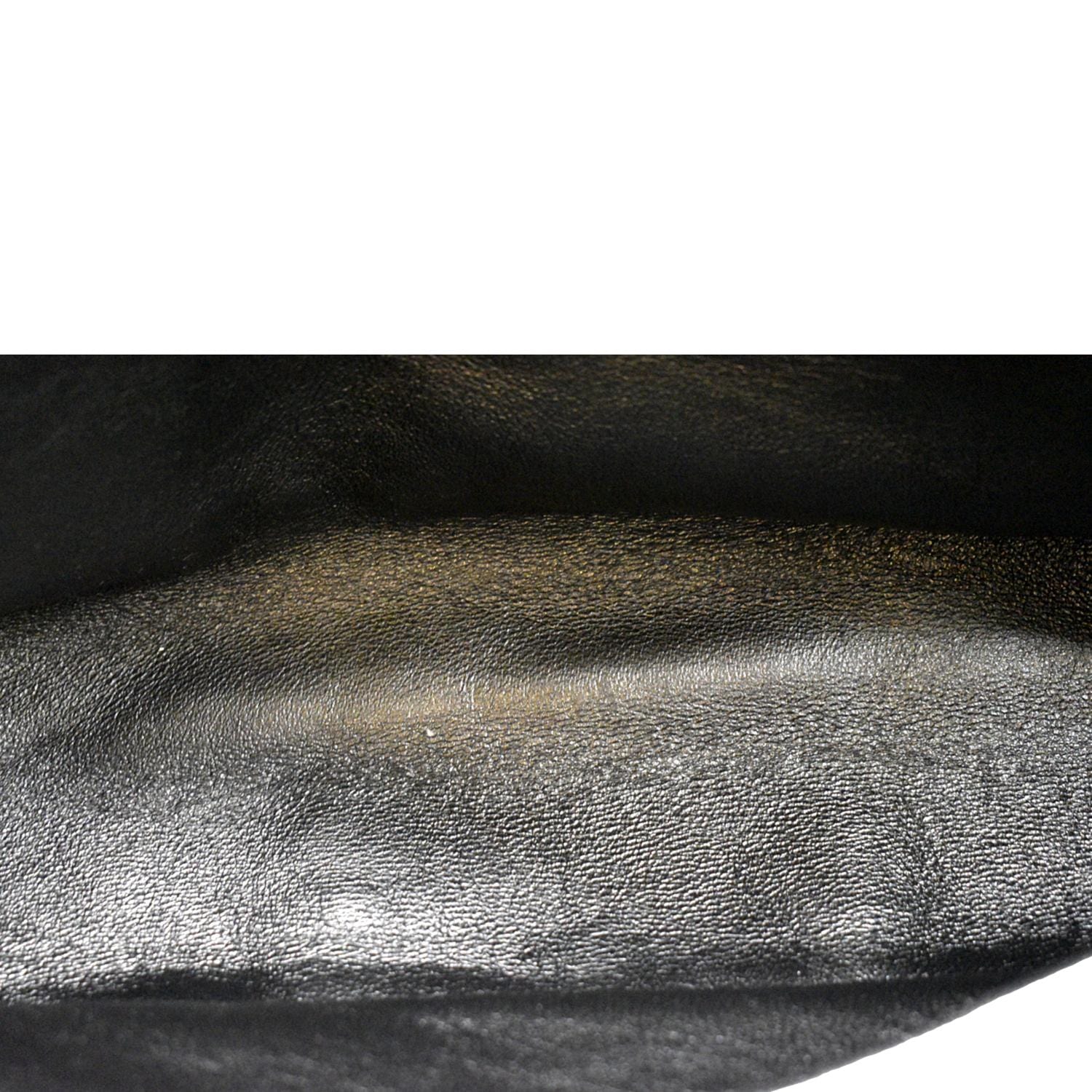 YVES SAINT LAURENT Sade Large Quilted Leather Clutch Bag Black
