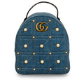 Gucci Denim Marmont Pearl Backpack