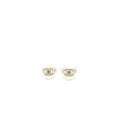 Chanel Heart With CC Logo Earrings Light Gold Tone