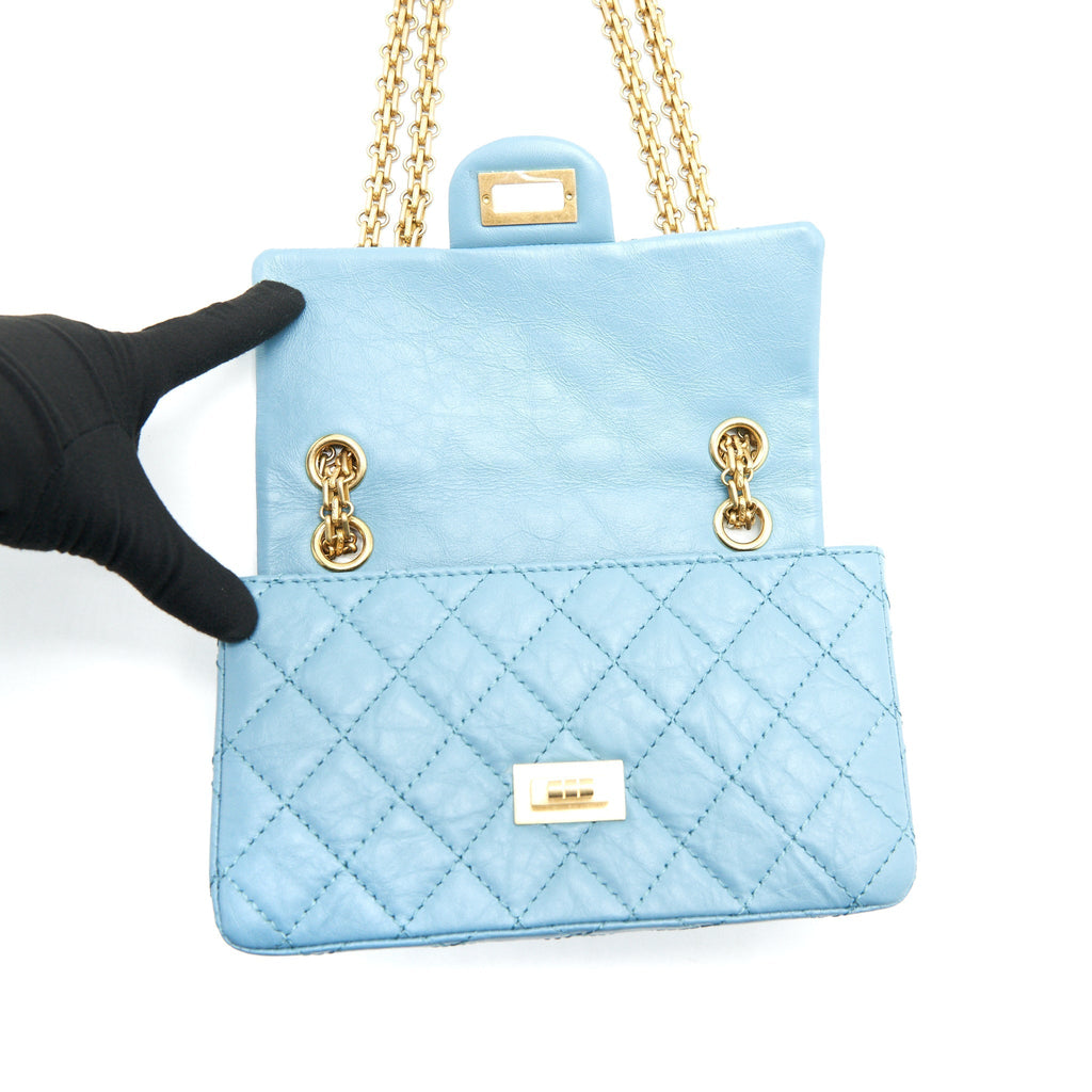 Chanel Mini 2.55 Reissue Flap Bag Light Blue Calfskin
