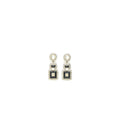 Chanel Perfume Bottle CC Logo Earrings Crystal/Pearl Black Light Gold Tone