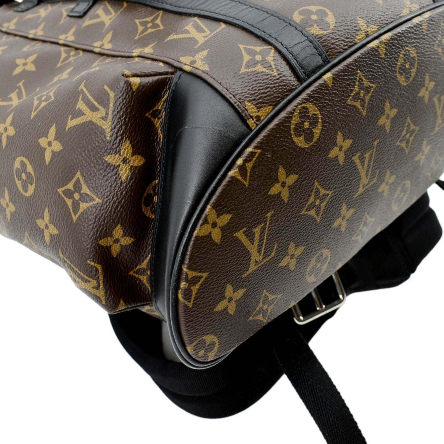 LOUIS VUITTON Christopher Monogram Macassar Canvas Backpack Bag Brown