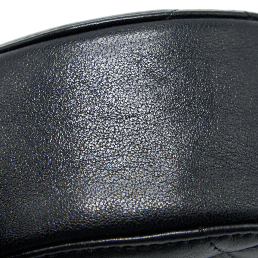 Chanel 19 Round Clutch With Chain Goatskin Black Multicolour Hardware