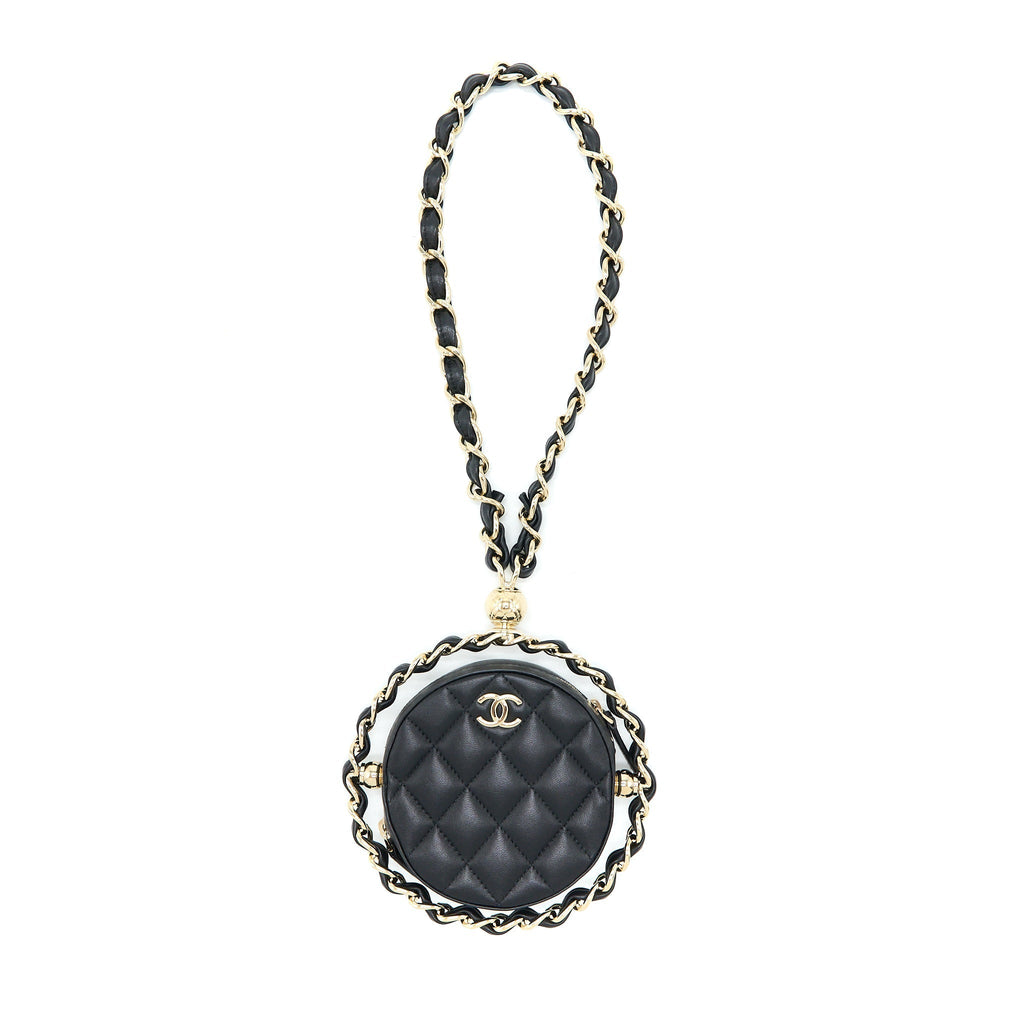 Chanel Evening Clutch with Chain Lambskin Black L