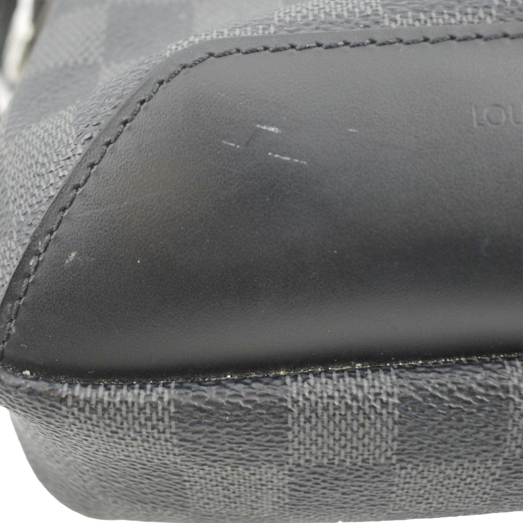 LOUIS VUITTON Avenue Sling Damier Graphite Backpack Bag Black