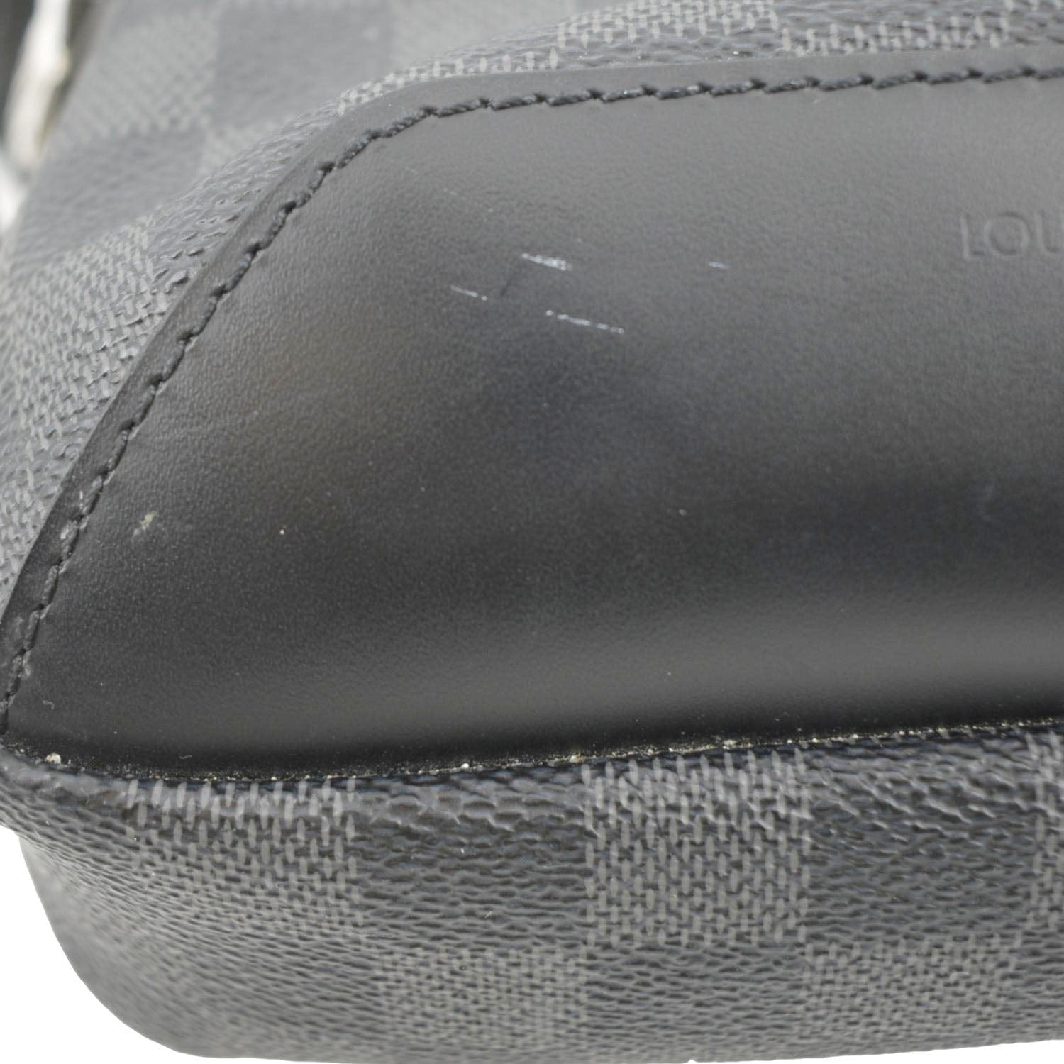 LOUIS VUITTON Avenue Sling Damier Graphite Backpack Bag Black
