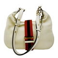 GUCCI Large Attache Leather Shoulder Bag Ivory 702823