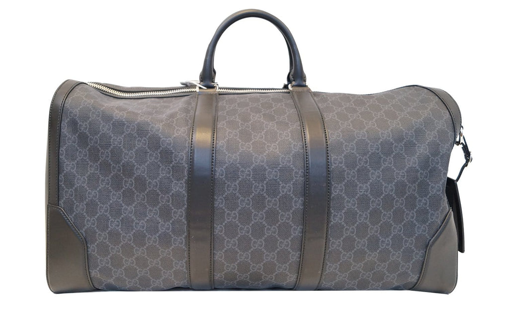 GUCCI Black Soft GG Supreme carry-on Duffle Travel Bag 478323