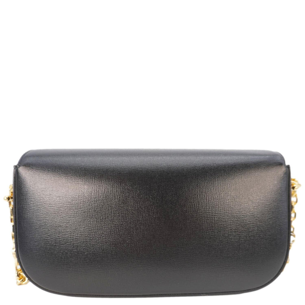 GUCCI Horsebit 1955 Small Leather Shoulder Bag Black 735178